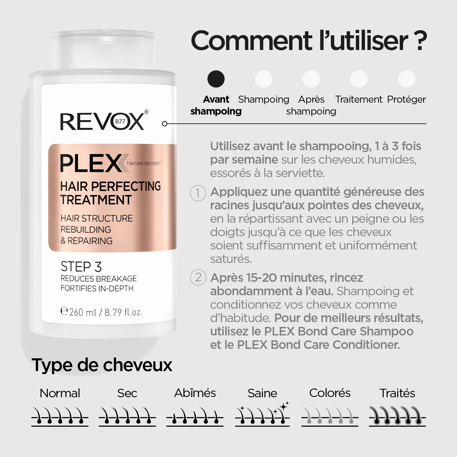 PLEX HAIR PERFECTING TREATMENT STEP 3, 260 ml – Image 5